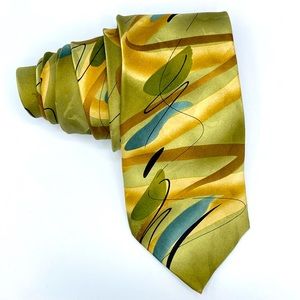 J. Garcia Necktie 90s Vintage Lunch Collection Forty Four Abstract Silk Tie